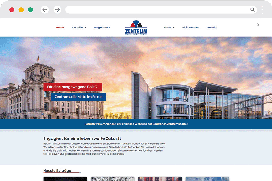 Website Deutsche Zentrumspartei
